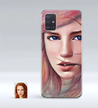 

Personalized Women 'S Artistic Portrait Design Samsung Galaxy A51 Thin Transparent Silicone Phone Kapağı-4