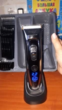 Cortadora de pelo eléctrica para uso en el hogar, máquina de recortar el cabello recargable, con pantalla LED, sin cables, de cerámica, ajustable, modelo RFC-688B 49