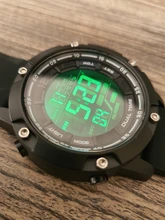 SKMEI-reloj Digital resistente al agua para hombre, cronómetro de correa de silicona, 100M, electrónico, deportivo, negro