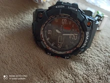 Smael Relojes Deportivos de Marca para Hombre con Doble Pantalla Analógica Digital Led Relojes de Pulsera de Cuarzo Electrónicos Reloj Militar de Natación Impermeable