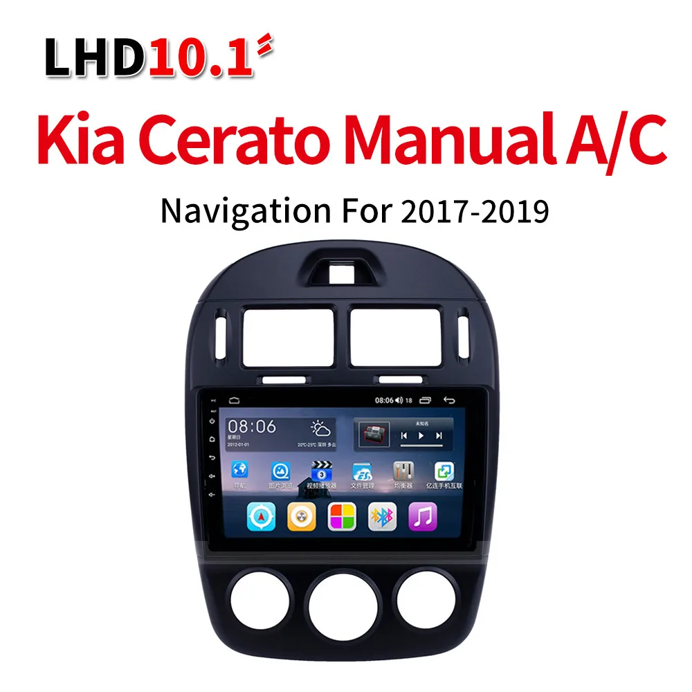 Lionet gps навигация для автомобиля Kia Cerato Руководство A/C- 10,1 дюймов LK1024Y - Размер экрана, дюймов: 4G8core4G64G