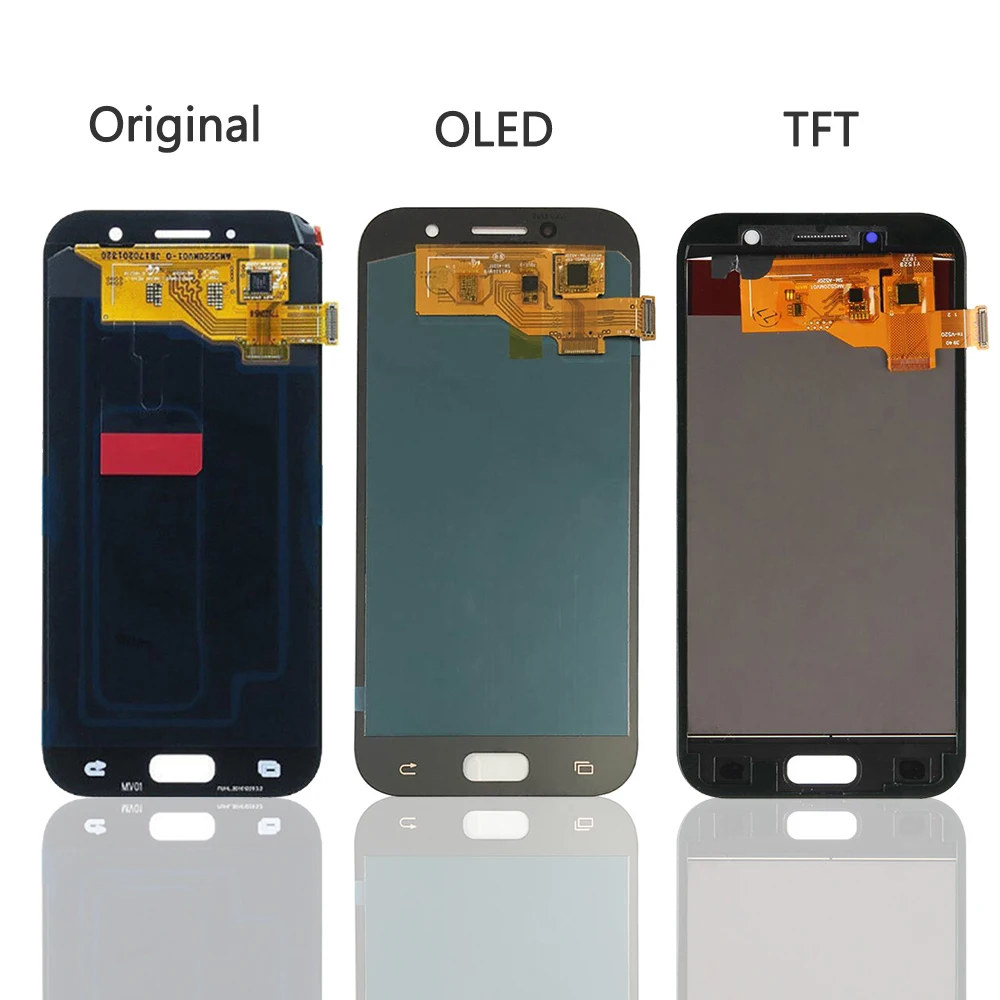 5," супер AMOLED ЖК-для Samsung Galaxy A5 A520 A520F SM-A520F ЖК-дисплей кодирующий преобразователь сенсорного экрана в сборе протестирован