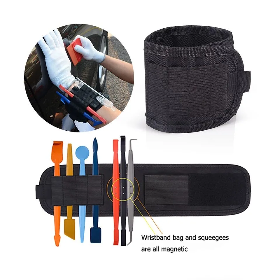 Car Wrap Magnetic Wristband Tools Bag For Holding Window Tint Squeegee Scraper Knife Wrapping Film Magnet Waist Bags