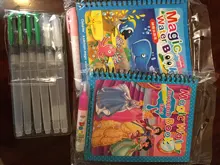 Libro de colorear reutilizable con 6 tipos de juguetes para niños, libro de dibujo de agua mágica, sensorial, Educación Temprana, juguetes para niños, regalo de cumpleaños