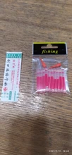 10 unids/bolsa 4,5*40mm luciérnagas para pesca flotador luz fluorescente luces de barra flotante de noche barra que brilla en la oscuridad