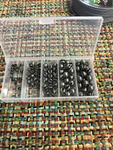 Unids/caja de plomo de mordedura abierta, clip de pesca desnuda, mordedura redonda, plomada, aparejos de pesca auxiliares, 100