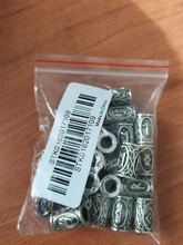 24 uds pelo tubo grano cuentas rúnicas vikingas Dreadlock trenzado joyería barba decoración para el pelo estilo accesorios