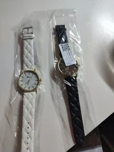 Reloj de pulsera sencillo para mujer, de cuarzo, de cuero de imitación, Geneva, elegante