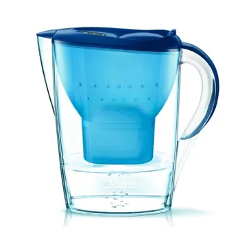 

Brita Marella Water Filter Jug, Blue, Transparent Plastic, Filter Capacity 1.4L, Total Capacity 2,4 L, Includes 2 Filters