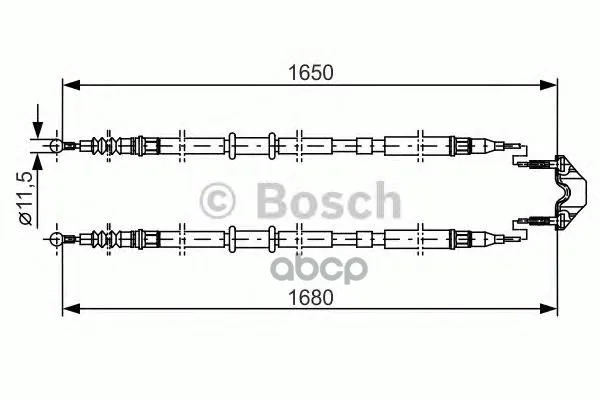 Трос Стояночного Тормоза Opel Astra H 1.2-2.0 04- Bosch арт. 1987477909