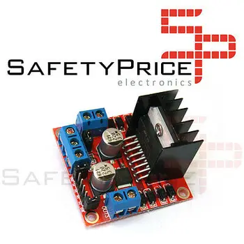 

2x L298N driver, dual bridge driver H, Arduino Ideal