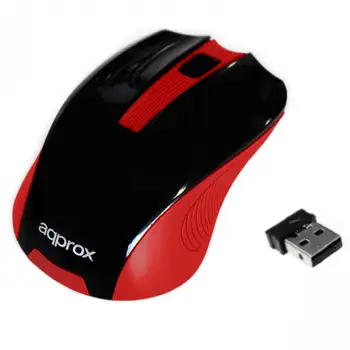 

Raton Approx optical wireless Appwmer red 2.4Ghz 1200Dpi computer mice