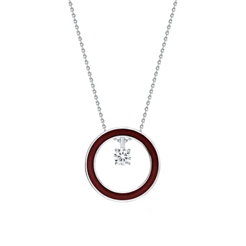 

Silver necklace with cubic zirconia and enamel sunlight sample 925