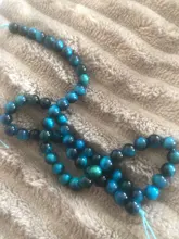 Eye-Beads Diy Bracelet Jewelry-Making Tiger Natural-Stone Round Loose Blue Quality 10
