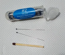 100 Uds Nsect Pins espécimen aguja de acero inoxidable con caja de plástico para laboratorio escolar Entomología cuerpo disección aguja de insecto