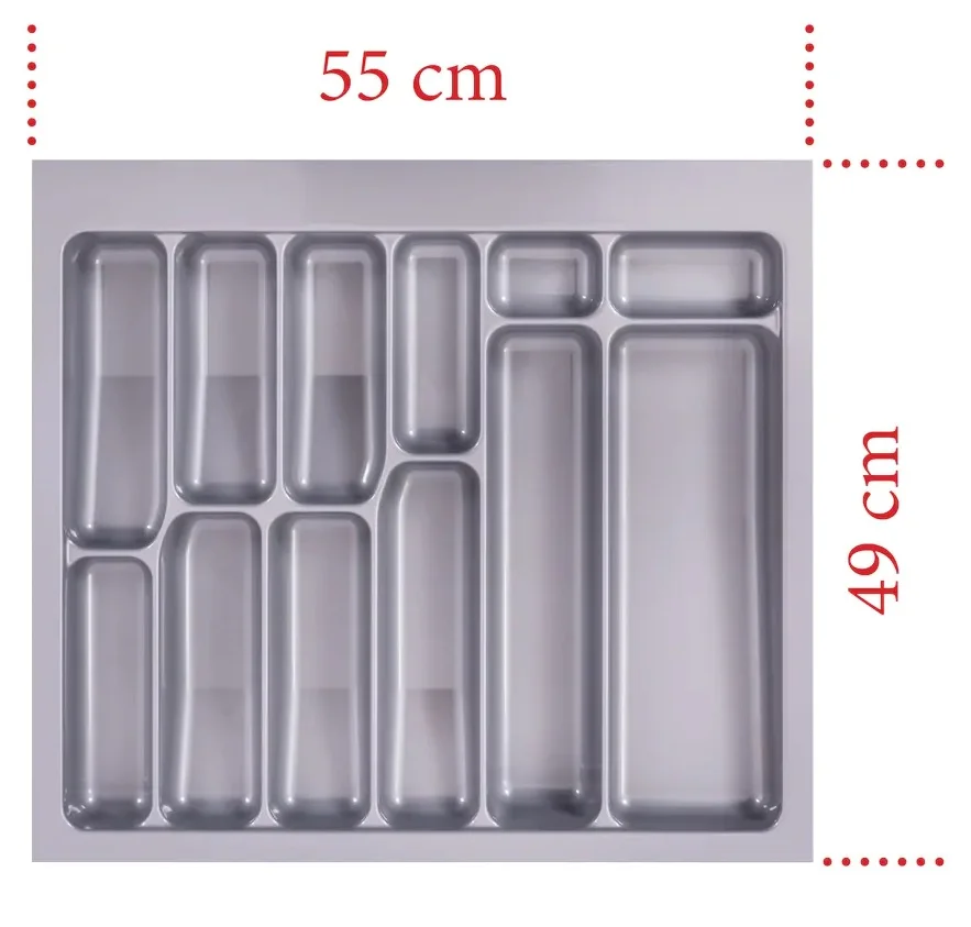 Made in Turkey BEST QUALITY- CE CERTEFIED L:55cm x W:49cm Kitchen Drawer Cutlery Spoon Fork Knife Storage Organizer Tray Box