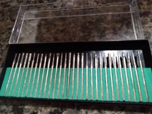 Vástago de diamante de 2,35mm para pulir, punta de aguja, grabado, tallado, pulido, vidrio, piedra de Jade, conjunto de herramientas rotativas, 30 Uds.