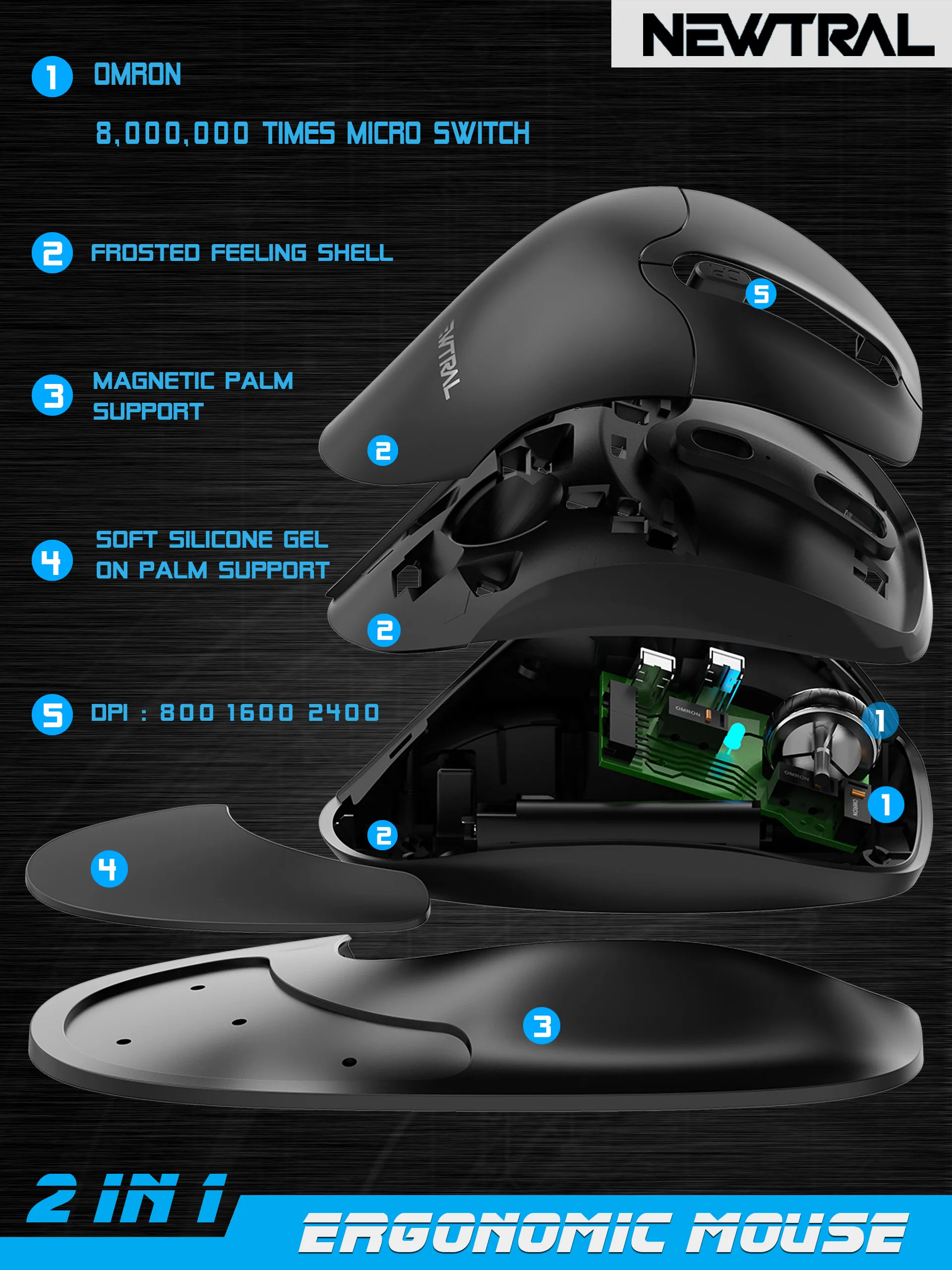 wired computer mouse Wireless Ergonomic Vertical Mouse Right left Hand Office Gaming  Removable Palm Wrist Healthy Mice Mause For PC Compu cool gaming mouse