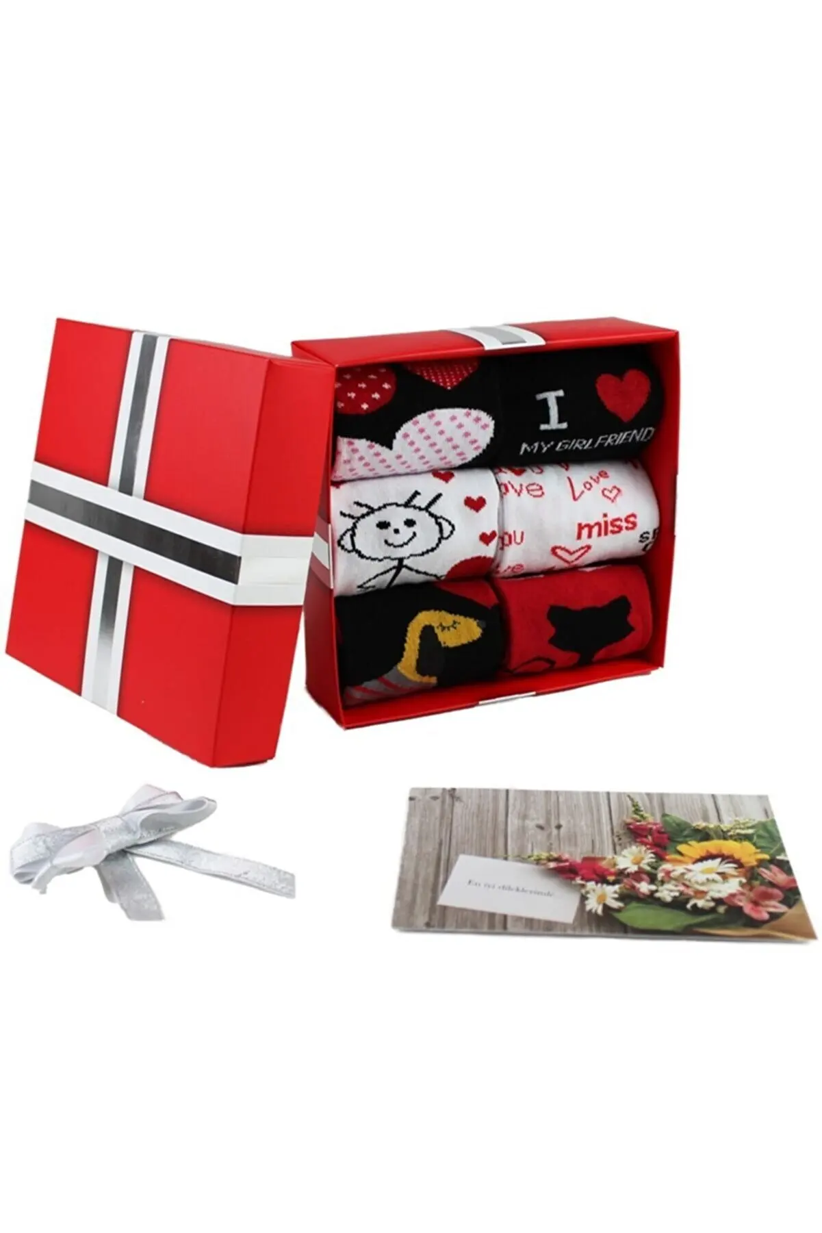 

Socks Art Women's 6-Pack Gift Valentine's Day Themed 6socks Set