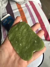 Verde Natural Jade Guasha Desguace de Gua masajeador Sha cara Meridian desguace placa pieza masaje brazo masaje herramienta