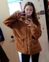 Abrigo de piel sintética elegante para mujer, chaqueta de piel para mujer, cálido y suave con cremallera, abrigo de felpa con bolsillo, prendas de vestir informales de peluche 2018