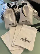 Bolsas de regalo de joyería de algodón, 8x10cm(3 x 4), 9x12cm, 10x15cm(4 x 6), 13x17cm, bolsa de maquillaje para pestañas