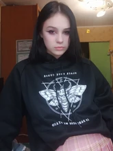 Sudadera con capucha de Devil winter para mujer, nueva oscura, punk, Vintage, Harajuku, informal, con estampado de dibujos animados, de talla grande, gótica, holgada