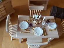 Tableware Furniture-Toys Miniature-Accessories Dollhouse Ceramic-Plate Kitchen Food 