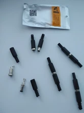 Female Jack Connector Plugs Screw-Nut Panel-Mount Power-Socket Plastic DC022 10PCS 5pairs