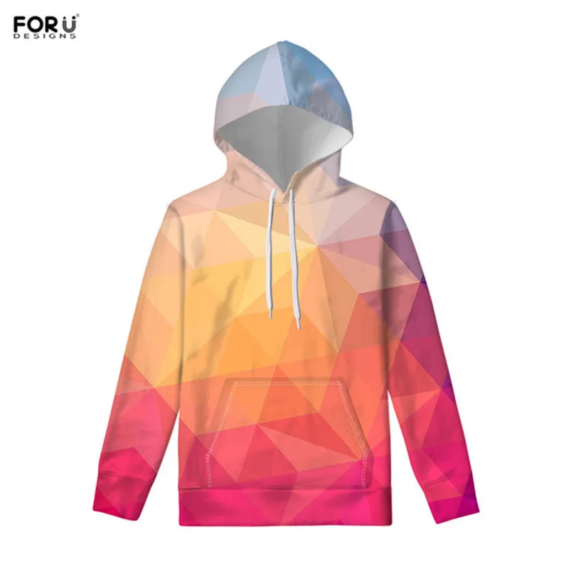 FORUDESIGNS/Цветные Блоки, Осень-зима, 3D толстовки для мужчин/женщин, толстовки с капюшоном, с принтом, с капюшоном, топы, спортивные костюмы, куртка - Цвет: OD058Z72W