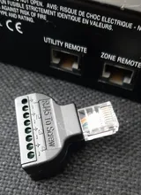 ESCAM-Adaptador de Terminal de tornillo RJ45, Ethernet macho a 8 pines AV, bloque convertidor, enchufe para cámara CCTV