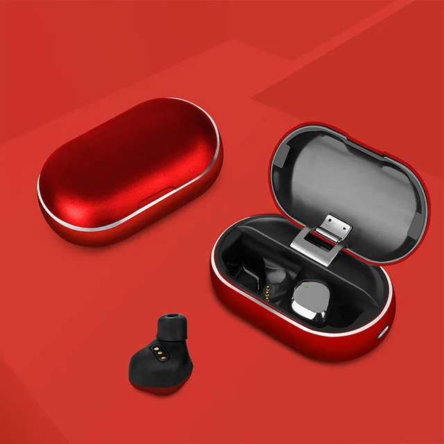 Красный 50 шт. X26 наушники-вкладыши TWS Bluetooth 5,0 True Беспроводной наушники Смарт Водонепроницаемый стерео Hi-Fi наушники с зарядный чехол - Цвет: Красный
