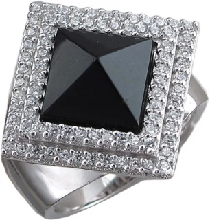 

Esthete ring with Ruby, agate and cubic zirconia