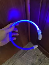 Collar con brillo luminoso para perro, gargantilla con luz led recargable, nocturna e intermitente, con iluminación de seguridad y carga usb para mascota