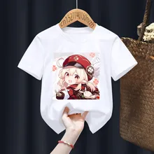 

Klee Genshin Impact Print Red Kid T-shirts Children Baby Black Harajuku Kawaii Clothes Boy Girl Tops Gift Present ,Drop Ship
