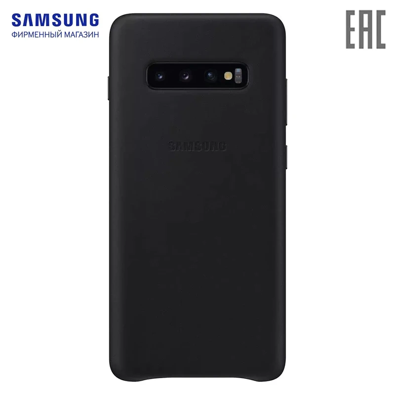 Чехол Samsung Leather Cover Galaxy S10+ Черный