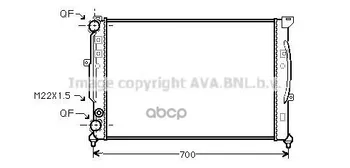 

Radiator cooling Audi A4 A6 Skoda Superb Passat B5 Ava art. aia2123