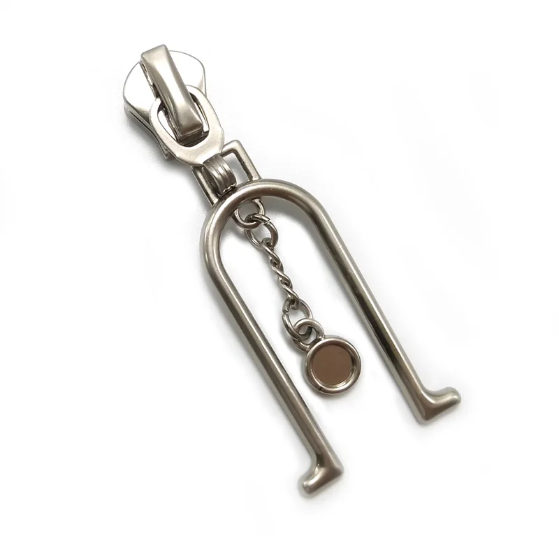 pearl nickle 20 шт./партия, Стильная форма Pendulim 5# цинкового сплава покрытие молнии слайдер - Цвет: pearl nickle