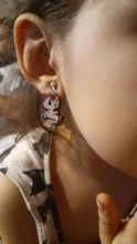GRACE JUN-pendientes de unicornio con Clip para mujer, aretes hipoalergénicos para fiesta de cumpleaños sin perforaciones, buen regalo