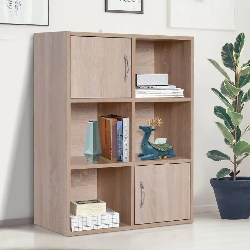 HomCom®Bookcase 6 Cubes wooden Shelf for Storage Exhibition 3 Levels 61.5x29.5x80cm | Дом и сад