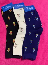Disney 1 par nuevo de las mujeres calcetines japonés de anime de dibujos animados Mickey Minnie pato chica Calcetines de algodón absorbente de sudor deportes casual Calcetines