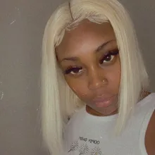 Luvin-pelucas frontales de encaje transparente para mujeres negras, cabello humano brasileño liso Remy, corto, Bob, desplumada, 613