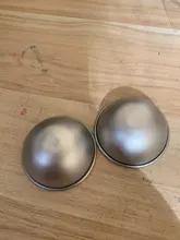 Moldes de bombas de baño redondos de aleación de aluminio, 2 uds., herramienta artesanal, bomba de baño, Bola de sal, regalos caseros, molde de esfera semicircular