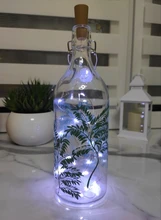 Bottle-Stopper Garland Led-String-Lights Glass-Craft Holiday-Decoration Copper-Wire Fairy