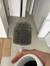 Cepillo de silicona con soporte para inodoro, taza de baño de plástico, montado en la pared o de pie, cepillo de limpieza de inodoro