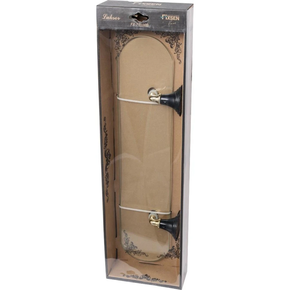 Полочка для ванны FIXSEN FX-71603B (крепление к стене; покрытие эмалью; цвет: золотой, черный)