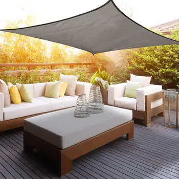 

Sail awning Rectangular 2x4m Shade Sail Outdoor Courtyard Garden Breathable UV Protection, Color Graphite