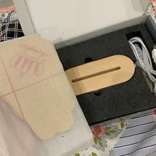 Night-Light Wooden-Base Text-Photo Christmas-Gift Customized Wedding DIY Holiday 