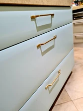 NAIERDI Solid Zinc Alloy Gold Cabinet Handles for Furniture Drawer Knobs Cabinet Pulls