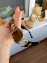 Gafas de sol rectangulares para hombre y mujer, lentes de sol rectangulares de lujo, cuadradas, de Metal Vintage, UV400, 1 Uds., 2020